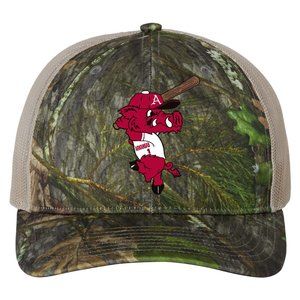 Ribby at Bat 3D Patterned Snapback Trucker Hat- Mossy Oak Obsession/ Khaki